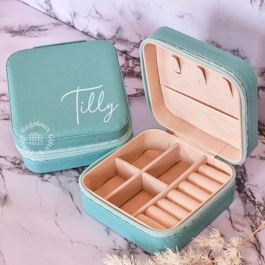 Personalised Mini Jewellery Box - Teal