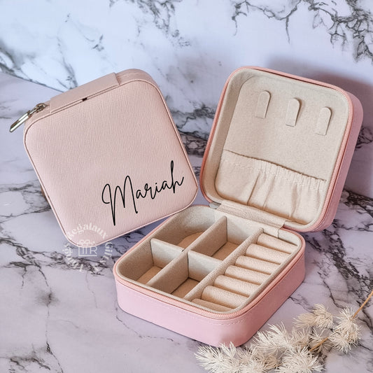 Personalised Mini Jewellery Box - Soft Pink