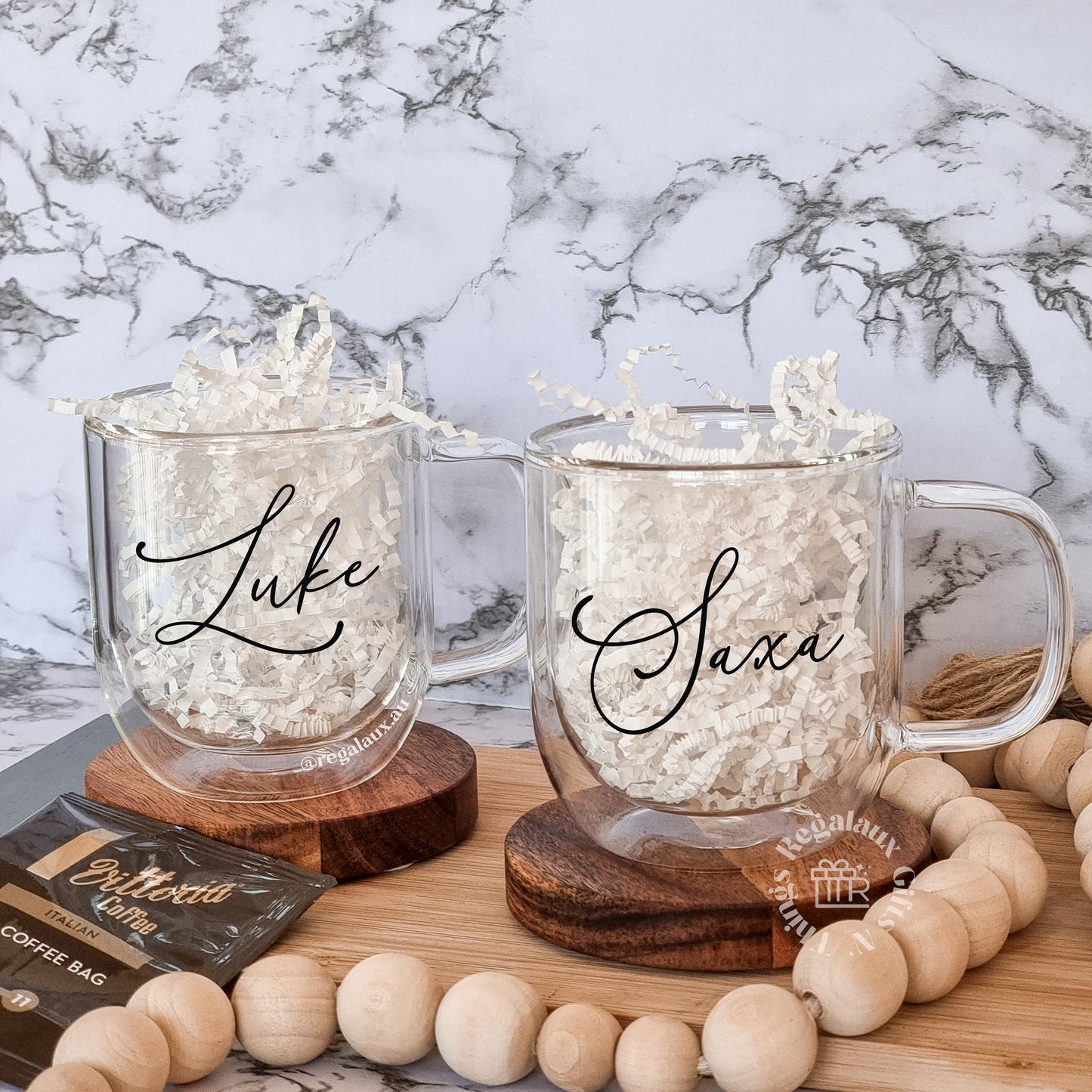 Personalised Clear Double Wall Mug | Luna