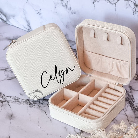 Personalised Mini Jewellery Box - White