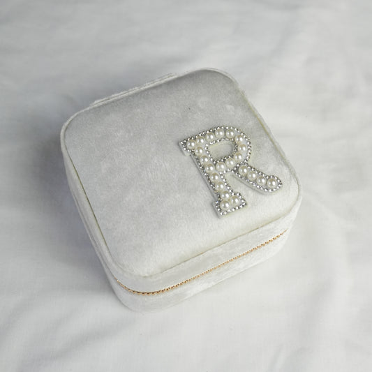 Personalised Velvet Jewelry Box - White